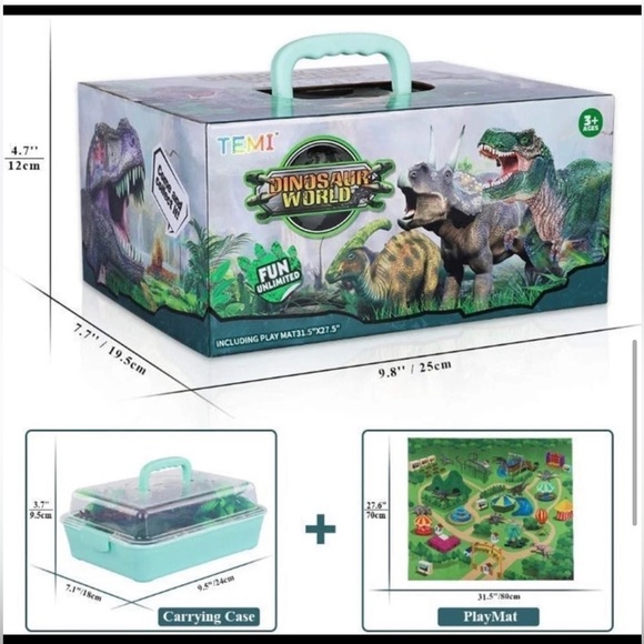 NWT TEMI DINOSAUR WORLD PLAYSET Educational Realistic Dinosaur Action Figure Set - Picture 6 of 15